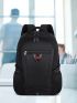 Black Laptop Backpack With Adjustable-Strap Camping Bag