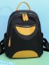 Fashionable Classic Backpack Two Tone For School