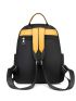 Fashionable Classic Backpack Two Tone For School