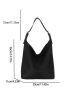 Minimalist Hobo Bag Black Adjustable Strap For Daily