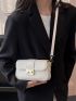 Chic PU Flap Shoulder Bag for Women Small Crossbody Handbags Vintage Purse Tote Bag