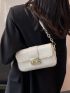 Chic PU Flap Shoulder Bag for Women Small Crossbody Handbags Vintage Purse Tote Bag