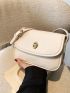 Mini Square Bag Fashionable Letter Embossed Twist Lock For PU For Daily Life