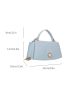Faux Pearl Decor Satchel Bag Chain Flap PU For Daily Life