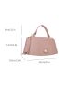 Faux Pearl Decor Satchel Bag Chain Flap PU For Daily Life