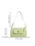 Pocket Front Square Bag Twist Lock PU For Daily Life