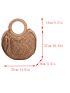 Tassel Decor Straw Bag Top Ring Vacation For Summer Beach Bag