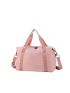 Minimalist Large Capacity Travel Bag With Double Handle Pink For Travel Polyester