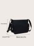 Large Capacity Crossbody Bag Minimalist Black Messenger Bag For Daily Life