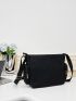 Large Capacity Crossbody Bag Minimalist Black Messenger Bag For Daily Life