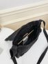 Large Capacity Crossbody Bag Minimalist Black Messenger Bag For Daily Life