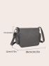 Fashionable Large Capacity Messenger Bag Gray Multi Pocket Adjustable Strap For Daily