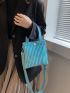 Mini Square Bag Blue Minimalist For Daily Life