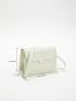 Mini Minimalist Green Square Bag Flap Design