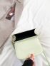 Mini Minimalist Green Square Bag Flap Design