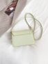 Mini Minimalist Green Square Bag Flap Design