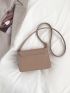 Mini Square Bag Fashionable Two Tone Flap PU