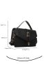 Minimalist Square Bag Buckle Decor Flap Small For Daily Work