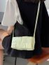 Braided Detail Square Bag Minimalist Flap For Daily Work