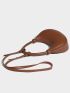 Minimalist Hobo Bag Brown Medium Elegant For Daily Work