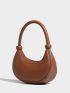 Minimalist Hobo Bag Brown Medium Elegant For Daily Work