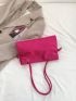 Minimalist Shoulder Tote Bag Small Nylon Neon Pink