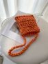 Mini Crochet Bag Neon Orange