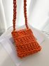 Mini Crochet Bag Neon Orange