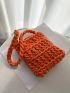 Mini Crochet Bag Neon Orange