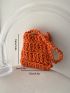 Mini Crochet Bag Neon Orange