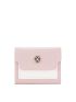 Two Tone Small Wallet PU Metal Decor Tri-Fold