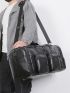 Vintage PU Weekend Bag For Men Travel Bag Big Tote Hand Luggage Duffel Handbag Shoulder Bag