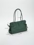 Minimalist Shoulder Tote Bag Small Nylon Green