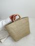 Large Straw Bag Double Handle