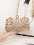 Mini Faux Pearl & Rhinestone Decor Box Bag for Party