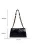 Small Flap Shoulder Tote Bag Quilted Pattern Elegant