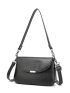 Minimalist Black Metal Decor Square Bag for Women