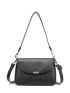 Minimalist Black Metal Decor Square Bag for Women