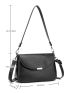 Minimalist Black Metal Decor Square Bag for Women