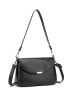 Minimalist Black Metal Decor Square Bag for Women