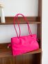 Eyelet Detail Shoulder Tote Bag Minimalist For Daily Life