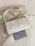 Scallop Detail White Square Bag for Women