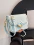 Mini Minimalist Blue Square Bag for Women