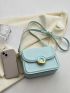 Mini Minimalist Blue Square Bag for Women