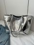 Metallic Shoulder Tote Bag Funky for Women