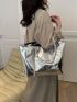 Metallic Shoulder Tote Bag Funky for Women