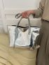 Metallic Shoulder Tote Bag Funky for Women