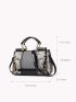 Sequin Detail Tote Bag Black for Women, Mothers Day Gift For Mom