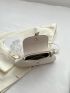 Minimalist White Baguette Bag Buckle Decor