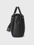 Crocodile Embossed Black Square Bag for Work & Office